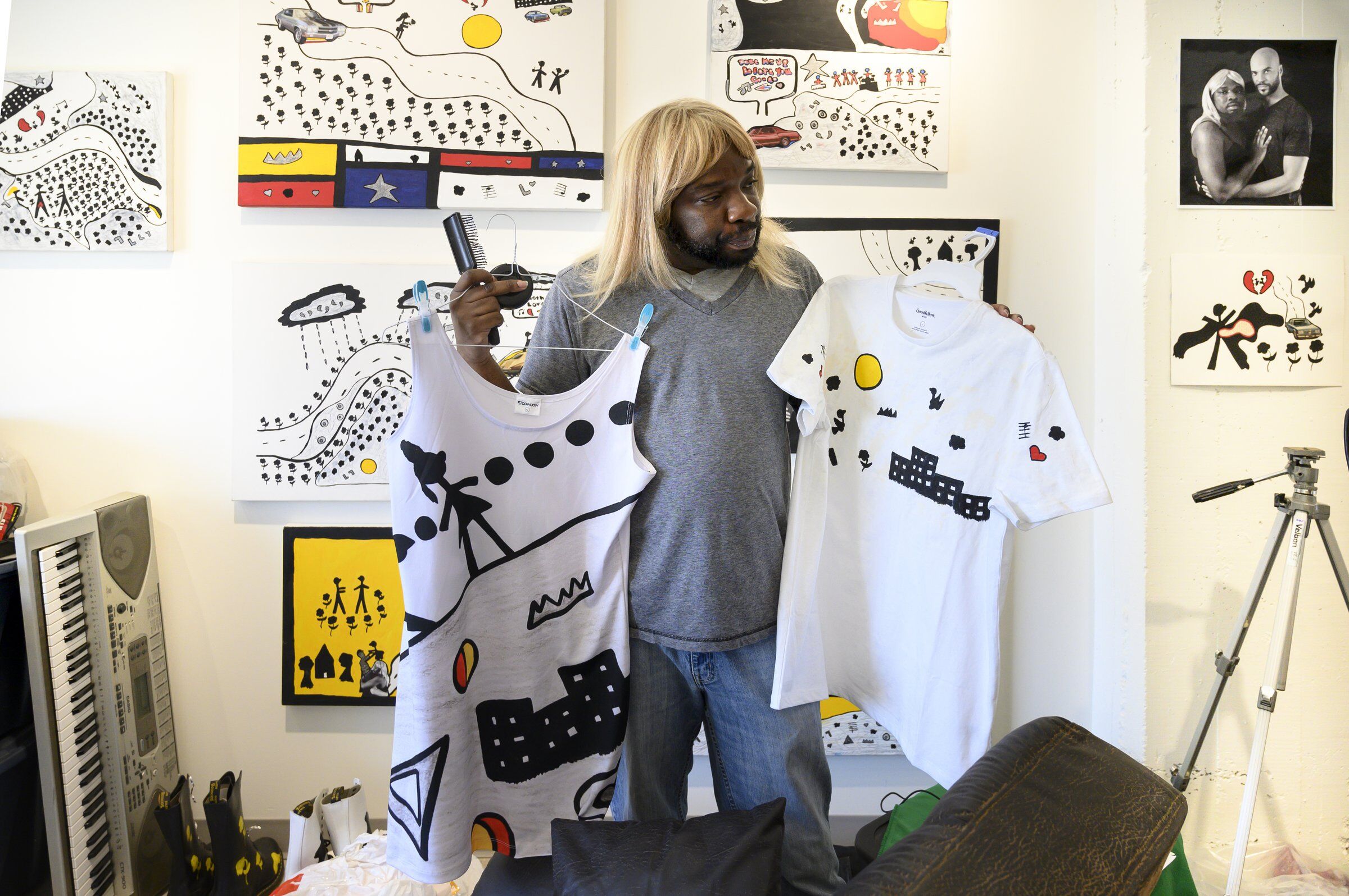 artist Kalup Linzy studio portrait