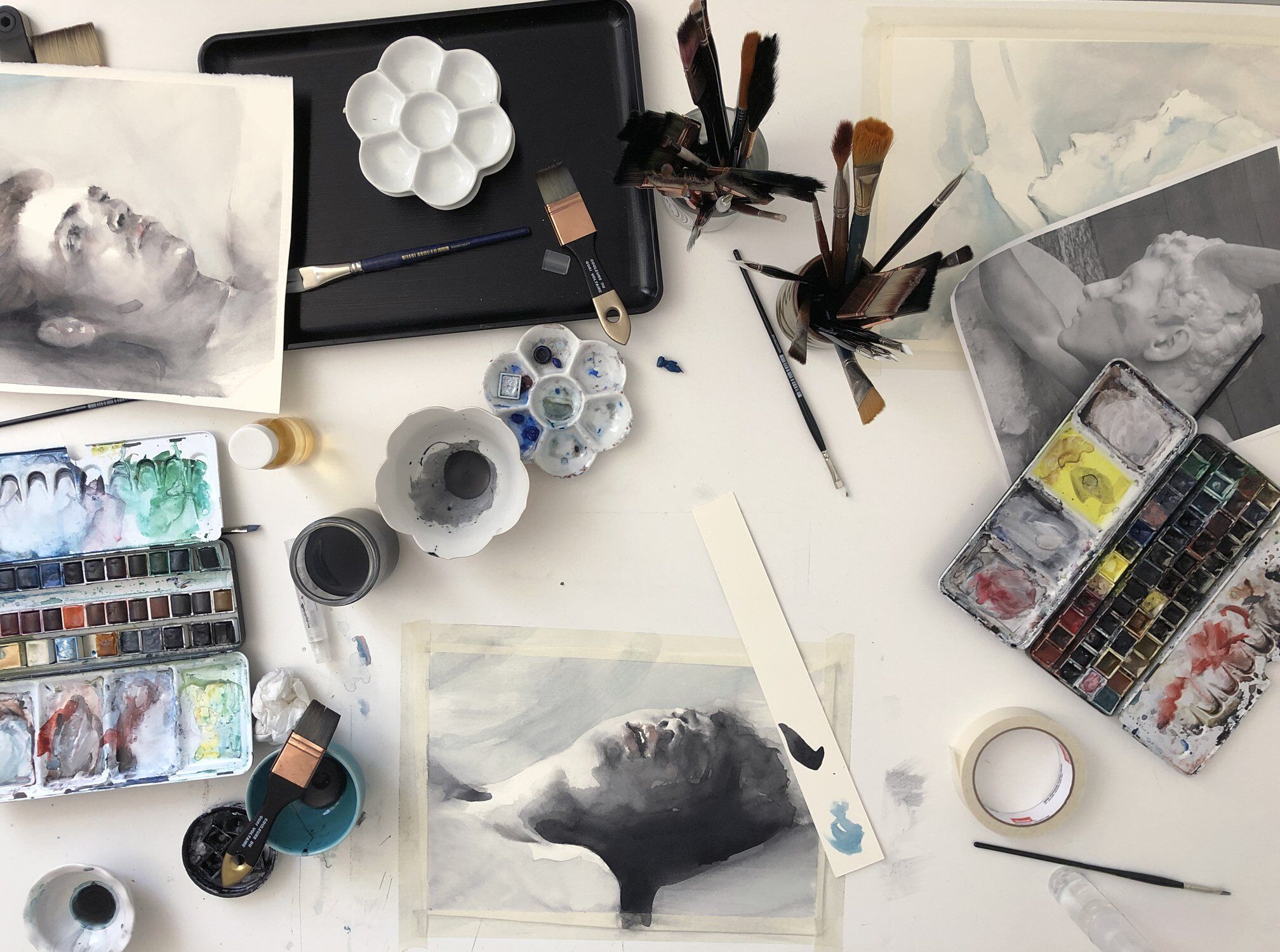 Paul P. watercolor table
