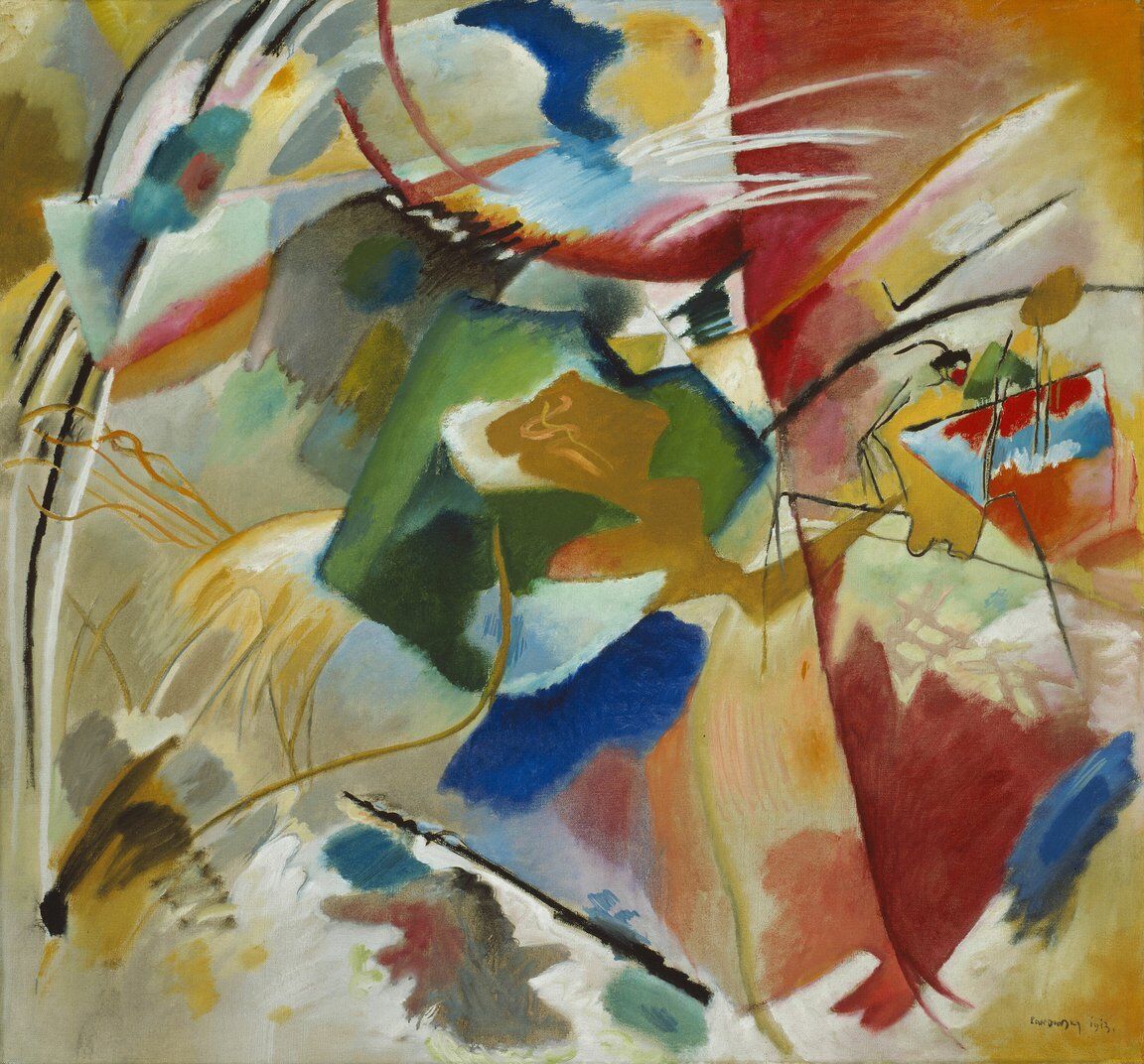 Vasily Kandinsky Painting with Green Center