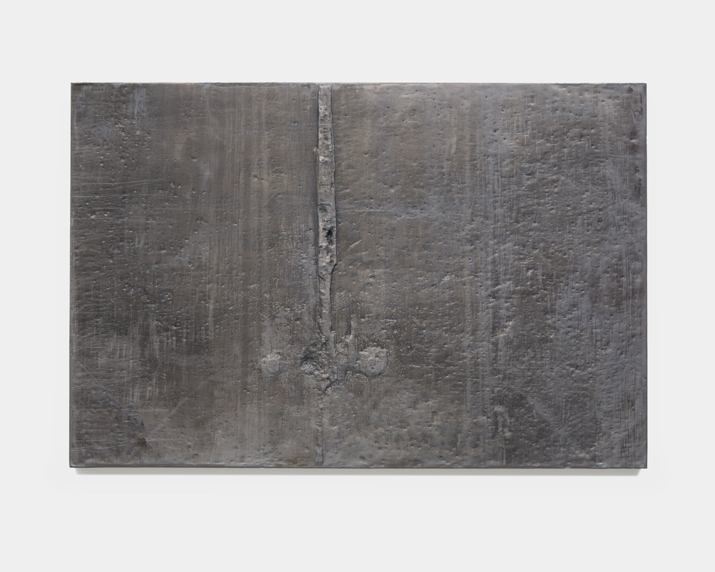 a hammered lead artwork by Mitchell Charbonneau