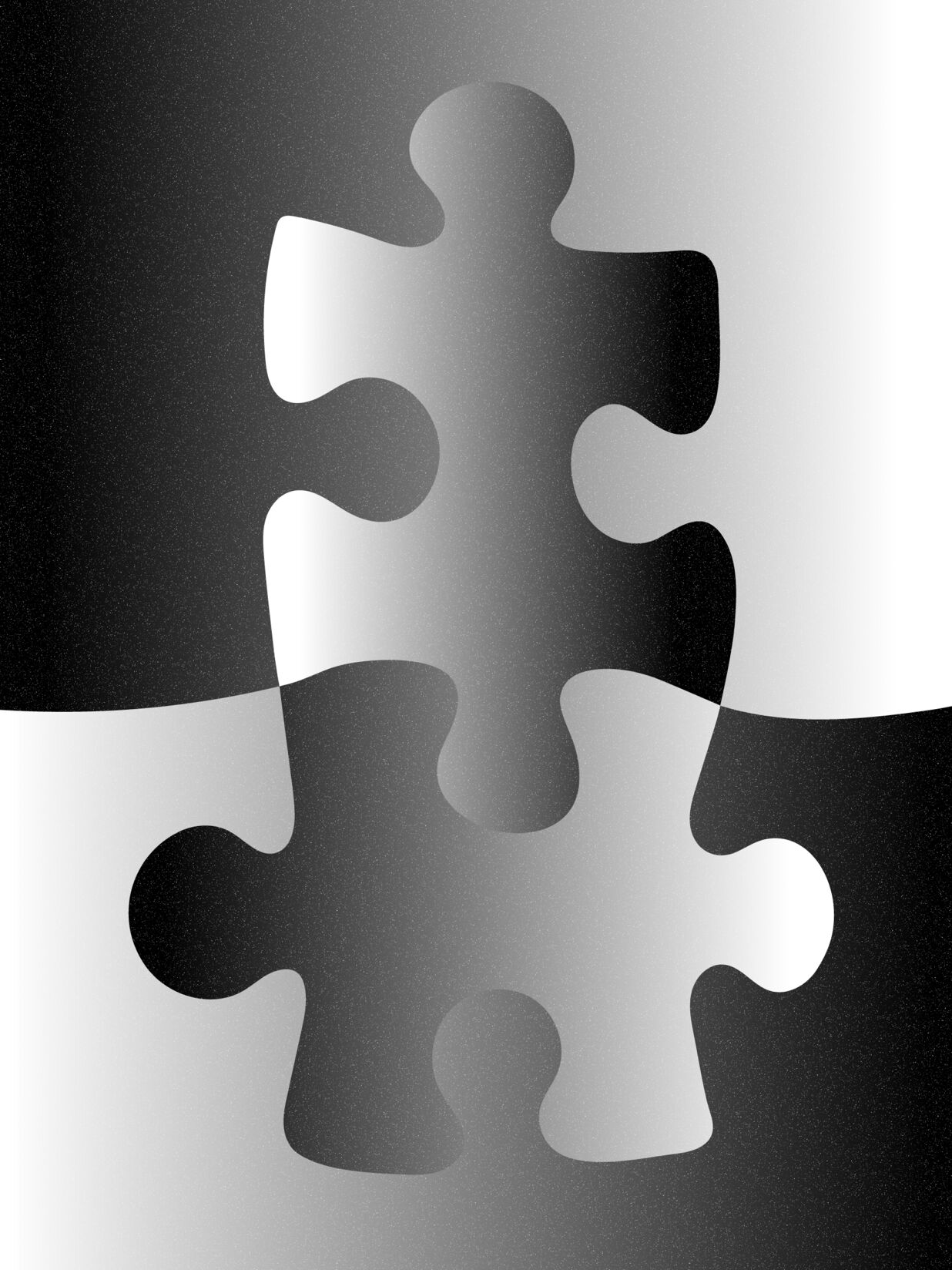 two puzzle pieces fitting together