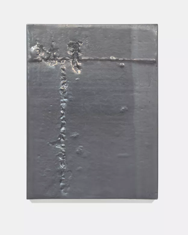 a hammered lead artwork by Mitchell Charbonneau