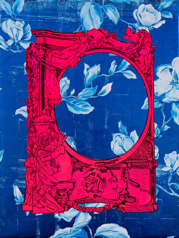 mieke marple erotic garden blue mirror