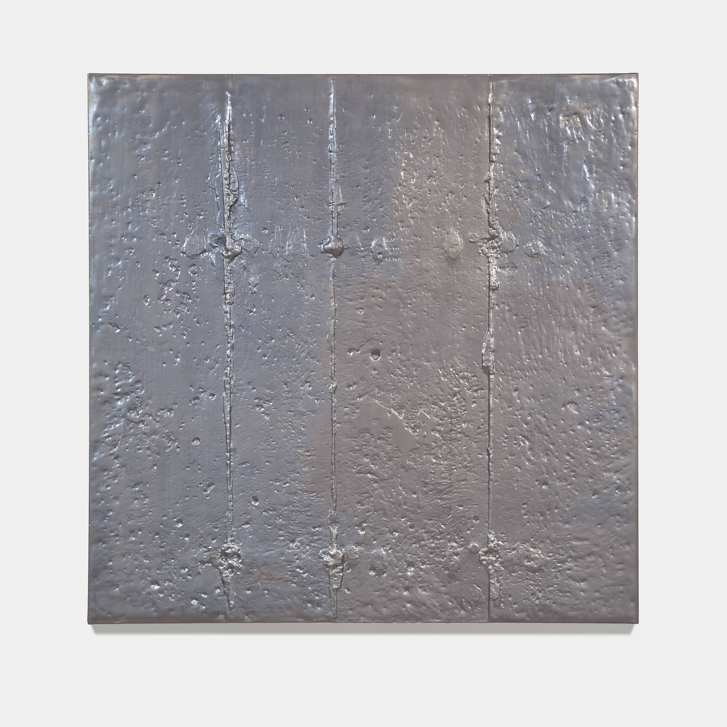 a hammered lead artwork by Mitchell Charbonneau