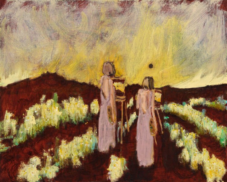 shanna waddell s heness paints amongst eclipsed moonlit chamomile fields