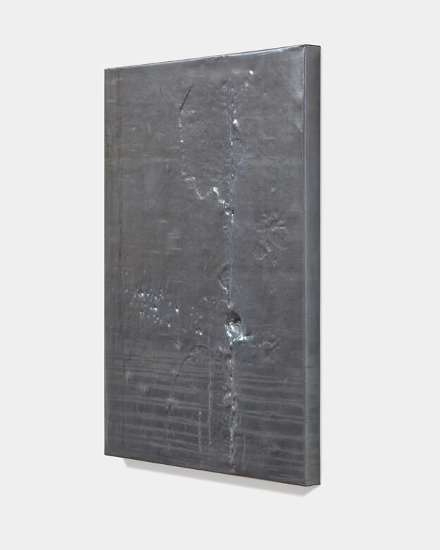 a hammered lead artwork by Mitchell Charbonneau