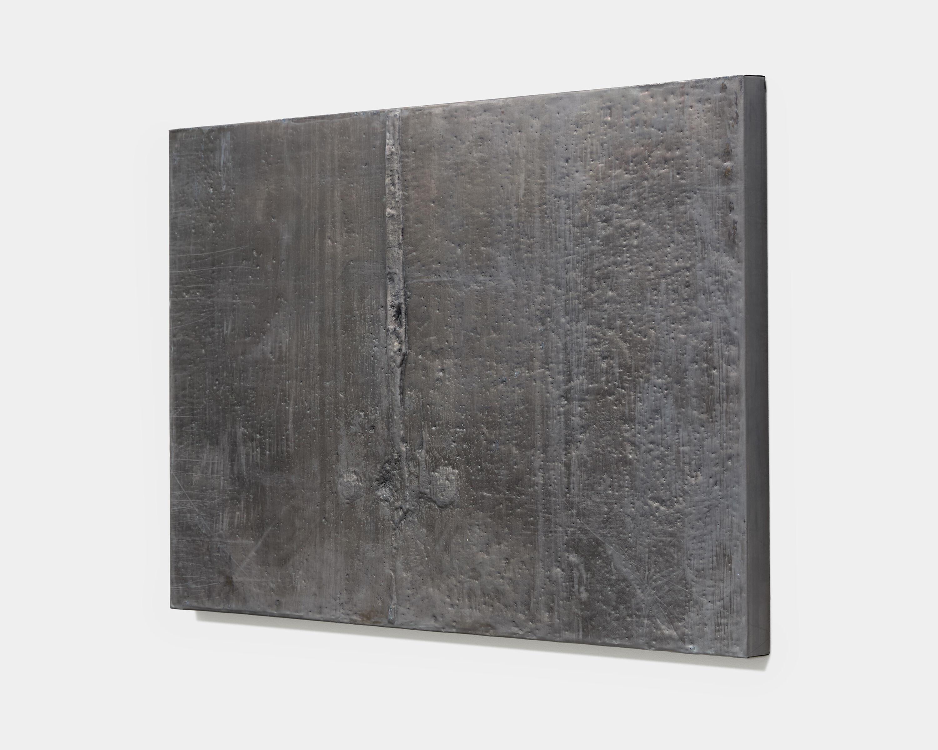 a hammered lead artwork by Mitchell Charbonneau