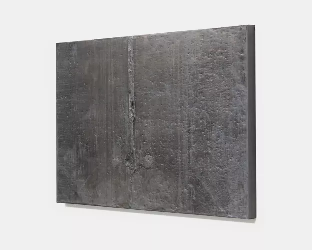 a hammered lead artwork by Mitchell Charbonneau