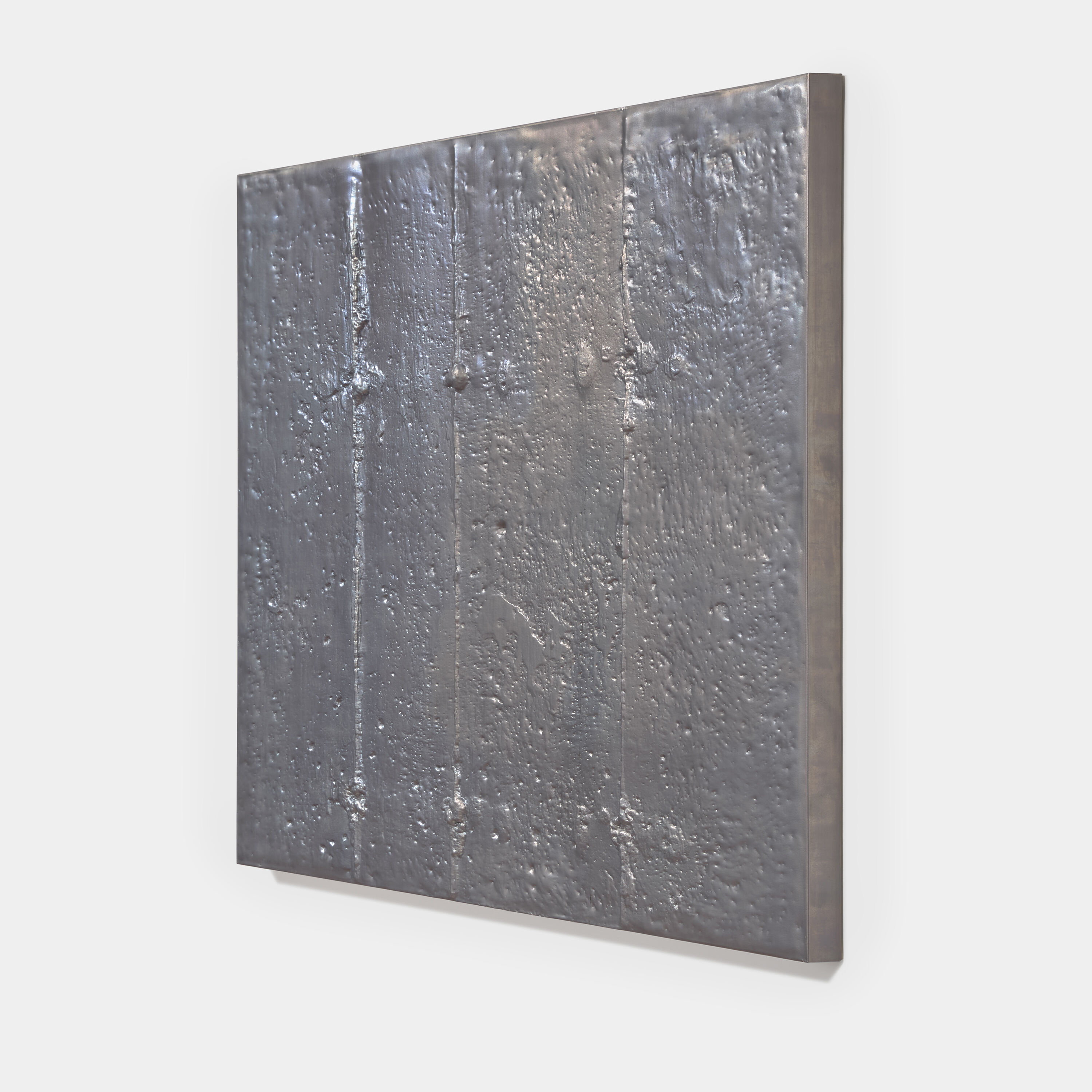 a hammered lead artwork by Mitchell Charbonneau