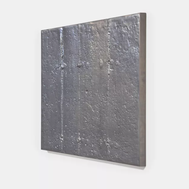 a hammered lead artwork by Mitchell Charbonneau