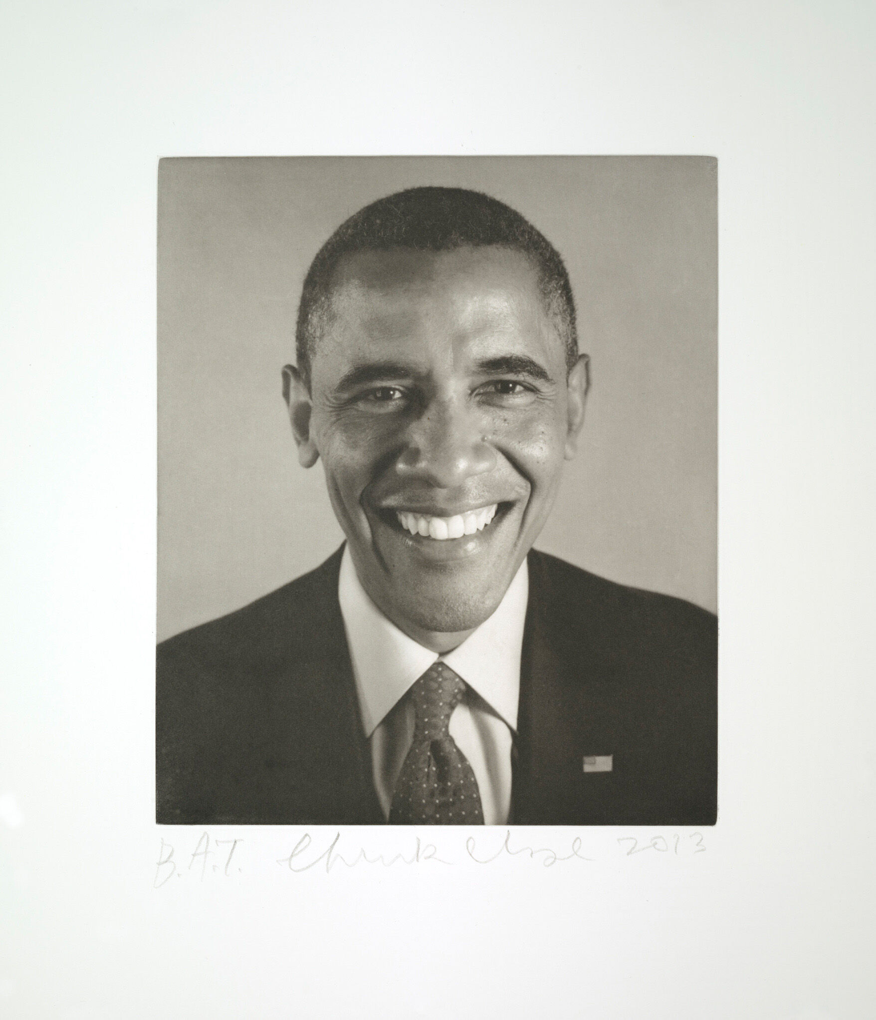 platformart.com | Chuck Close, Obama 2, 2013