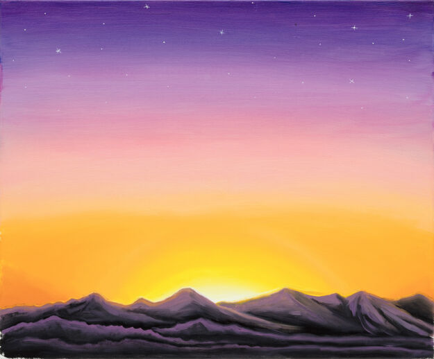 charles irvin sunset behind mountains 2'