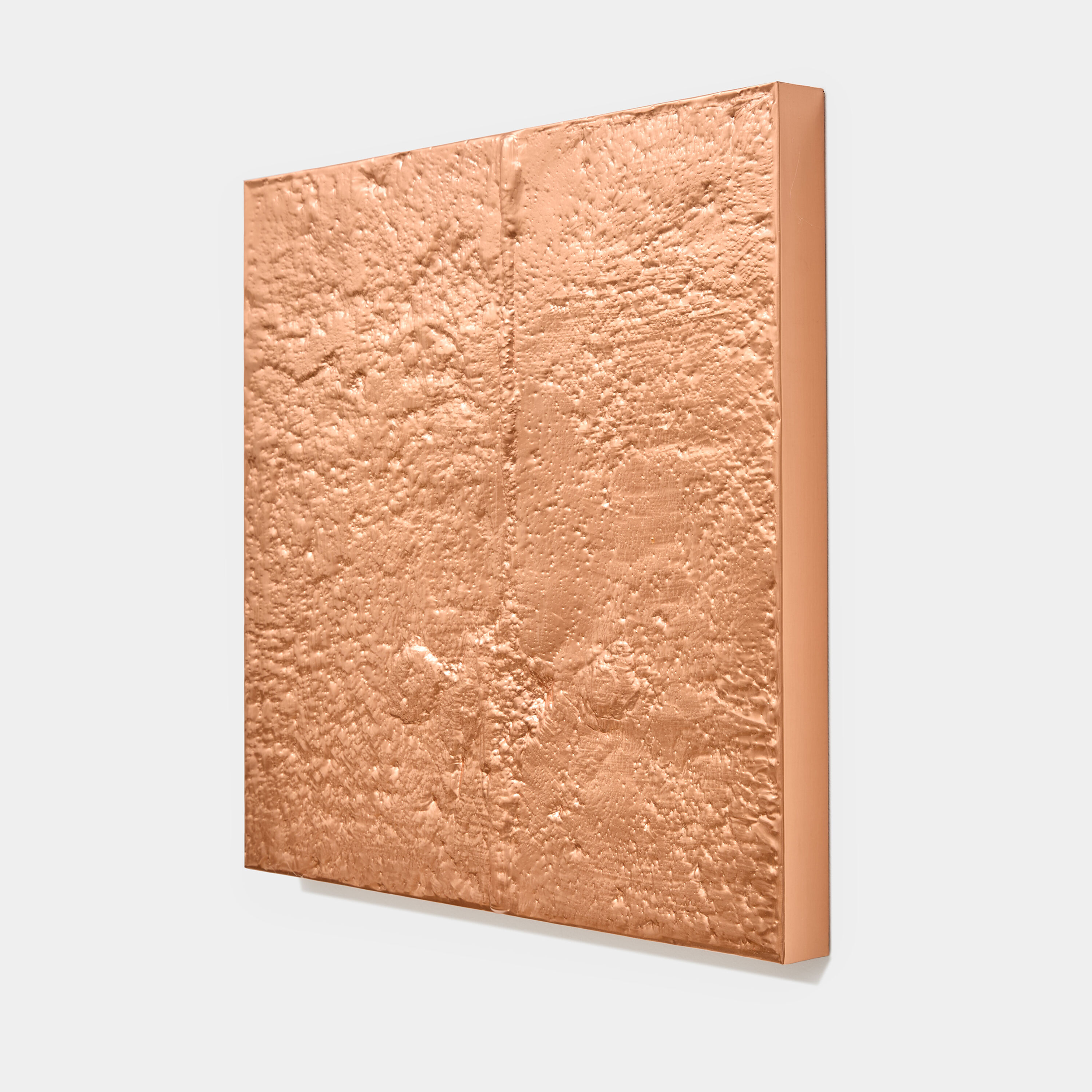 A hammered copper artwork by Mitchell Charbonneau