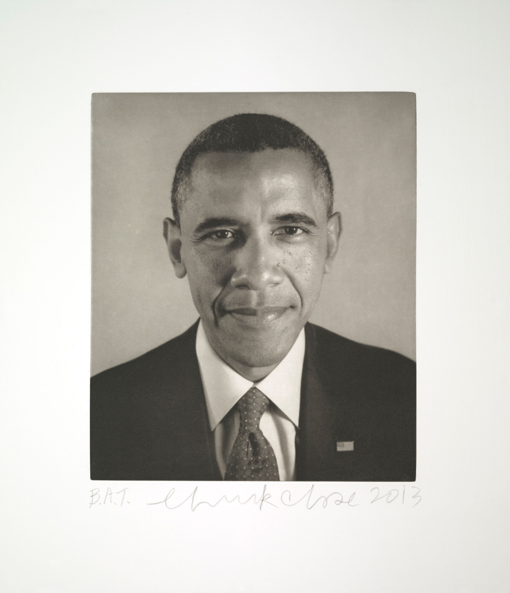 platformart.com | Chuck Close, Obama, 2013